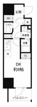 大阪市中央区安堂寺町１丁目の賃貸マンションの間取り