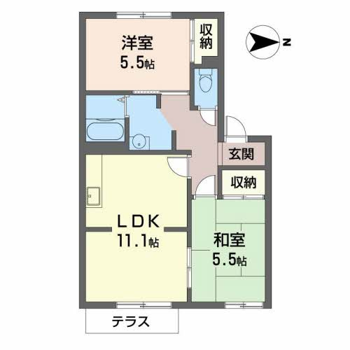 フレグランス旭の間取り