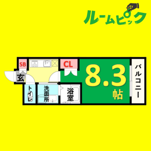 パルティール黒川　名古屋市賃貸　仲介手数料無料の間取り