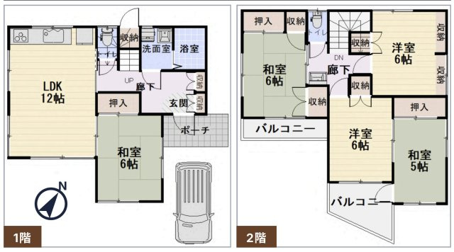 【間取り】 | 北本市深井6丁目　中古戸建
