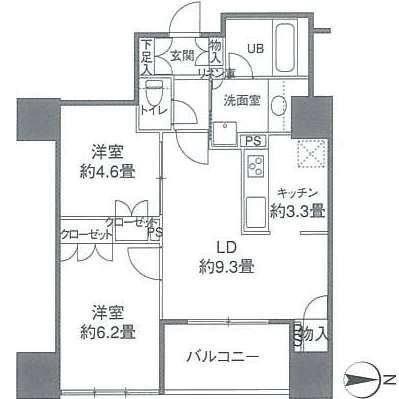 【間取り】 | カスタリアタワー品川シーサイド