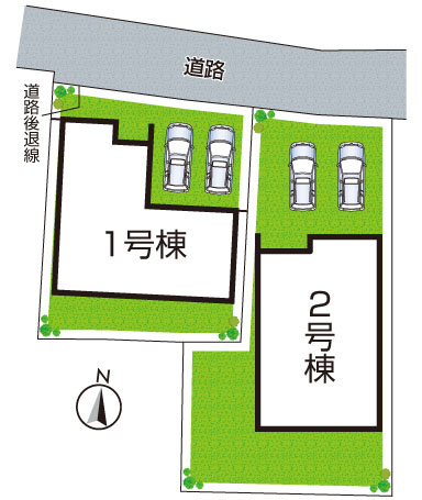 天理市勾田町　第2期　新築一戸建ての区画図|全２区画