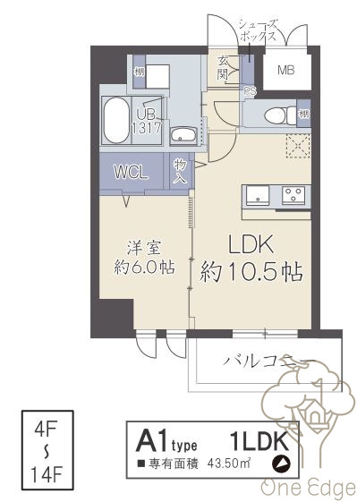 ヴィヴィフルヤ豊崎の間取り