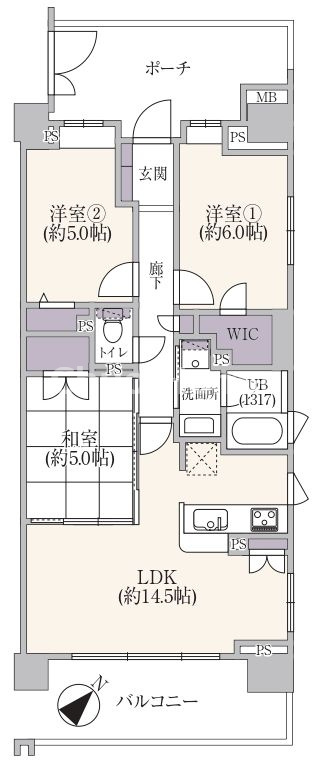 クレストスカイウイングの間取り|9階部分・南東向き・角部屋住戸につきまして日当たり・通風・眺望良好。新規リフォーム施工が完了いたしましたのでいつでも内覧が可能です。安心のアフターサービス保証付きですのでご購入後も安心して暮らせます。