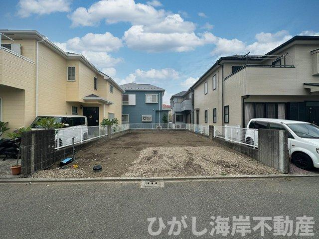 茅ケ崎市浜須賀　新築戸建の外観|8月28日撮影　建築前　現地外観