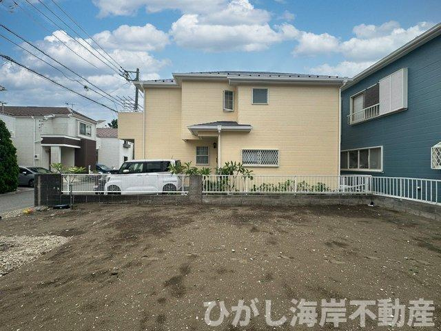 茅ケ崎市浜須賀　新築戸建の外観|8月28日撮影　建築前　現地外観