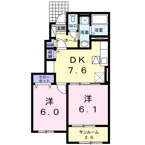 カルム・メゾンの間取り