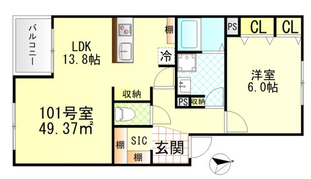 【間取り】 | ヴィラージュ戸塚壱番館 | １ＬＤＫの間取り！