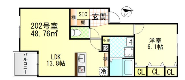 【間取り】 | ヴィラージュ戸塚壱番館 | １ＬＤＫの間取り！