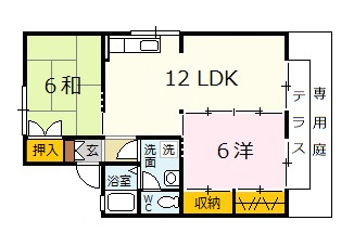 リビエラ南　Ａ棟の間取り