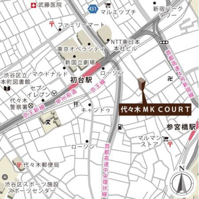 代々木　ＭＫ　ＣＯＵＲＴの地図
