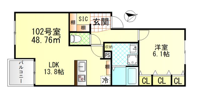 【間取り】 | ヴィラージュ戸塚壱番館 | １ＬＤＫの間取り！