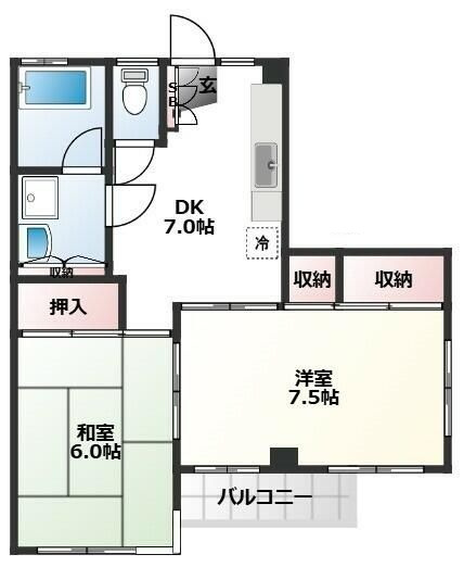 サンハイツ・スギウラの間取り|間取りです。