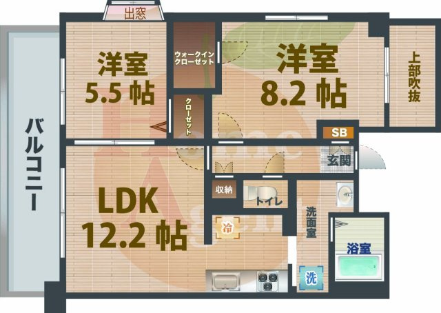 【間取り】 | ティアヴェール | 2LDKのお部屋です。