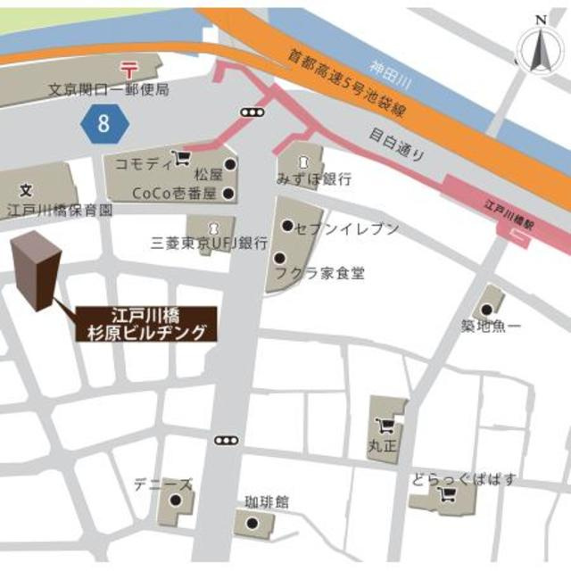江戸川橋杉原ビルヂングの地図
