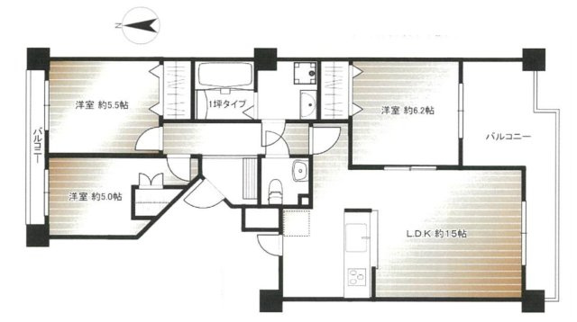 ザ・ステイツ所沢アルカディアンの間取り|３LDKの間取です