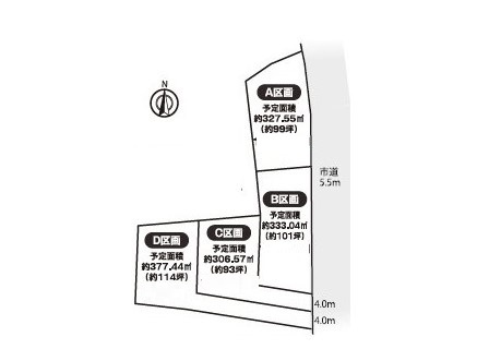 坂戸市北大塚売地の土地図