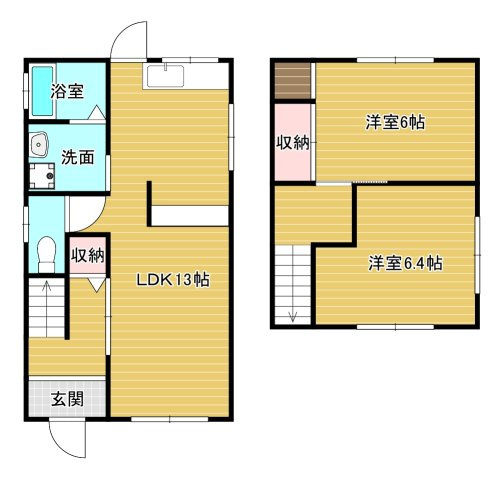 須賀一丁目貸家の間取り
