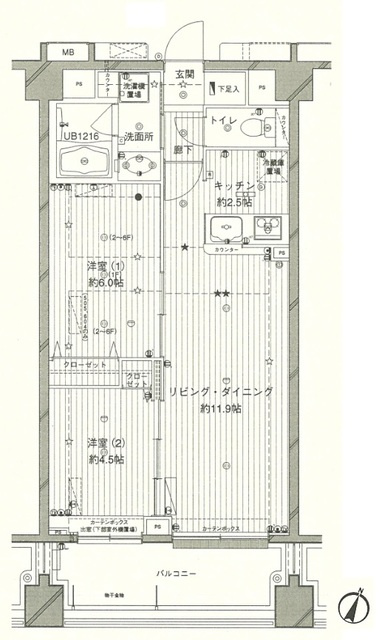 コスモリード西馬込の間取り