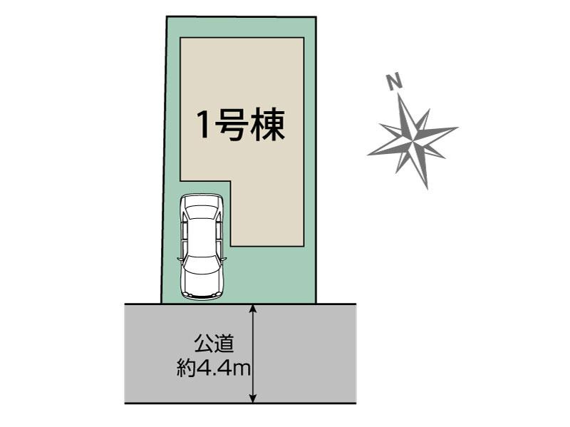 茅ヶ崎市高田３丁目　新築戸建の区画図