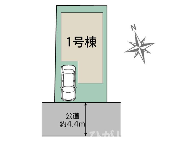 茅ヶ崎市高田３丁目　新築戸建の区画図|区画図