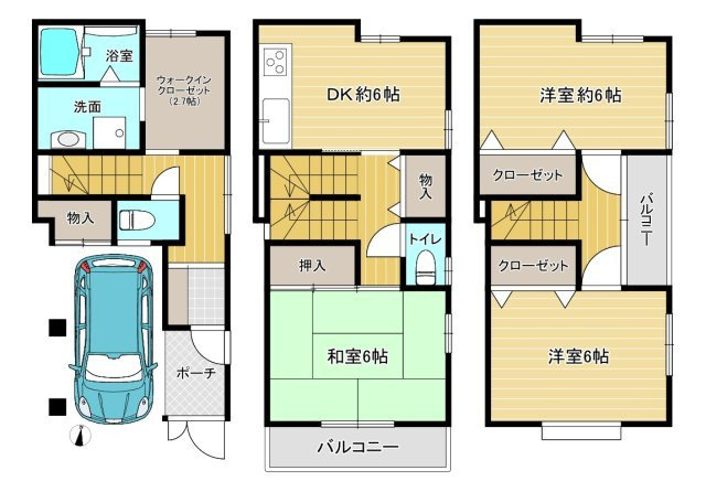 北青木4丁目の間取り|たっぷりの収納スペースで快適に暮らせます
