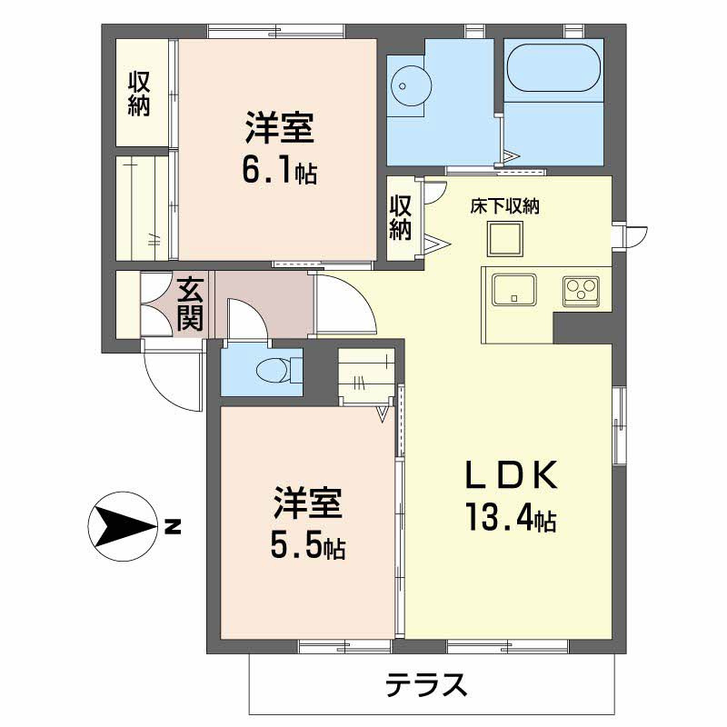 シャーメゾンラパンⅡの間取り