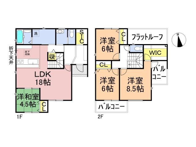 タマタウン　関市東新町3丁目（旭ヶ丘小）　全3区画分譲の間取り|■2号棟　■ヤマダ不動産　株式会社リライフ　
■夢のマイホーム購入をフルサポートします！