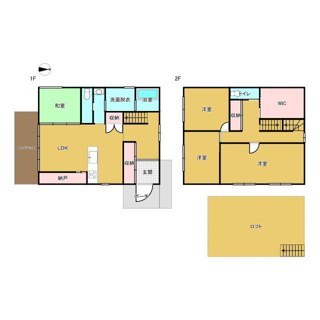 鳥取市宮長中古戸建の間取り