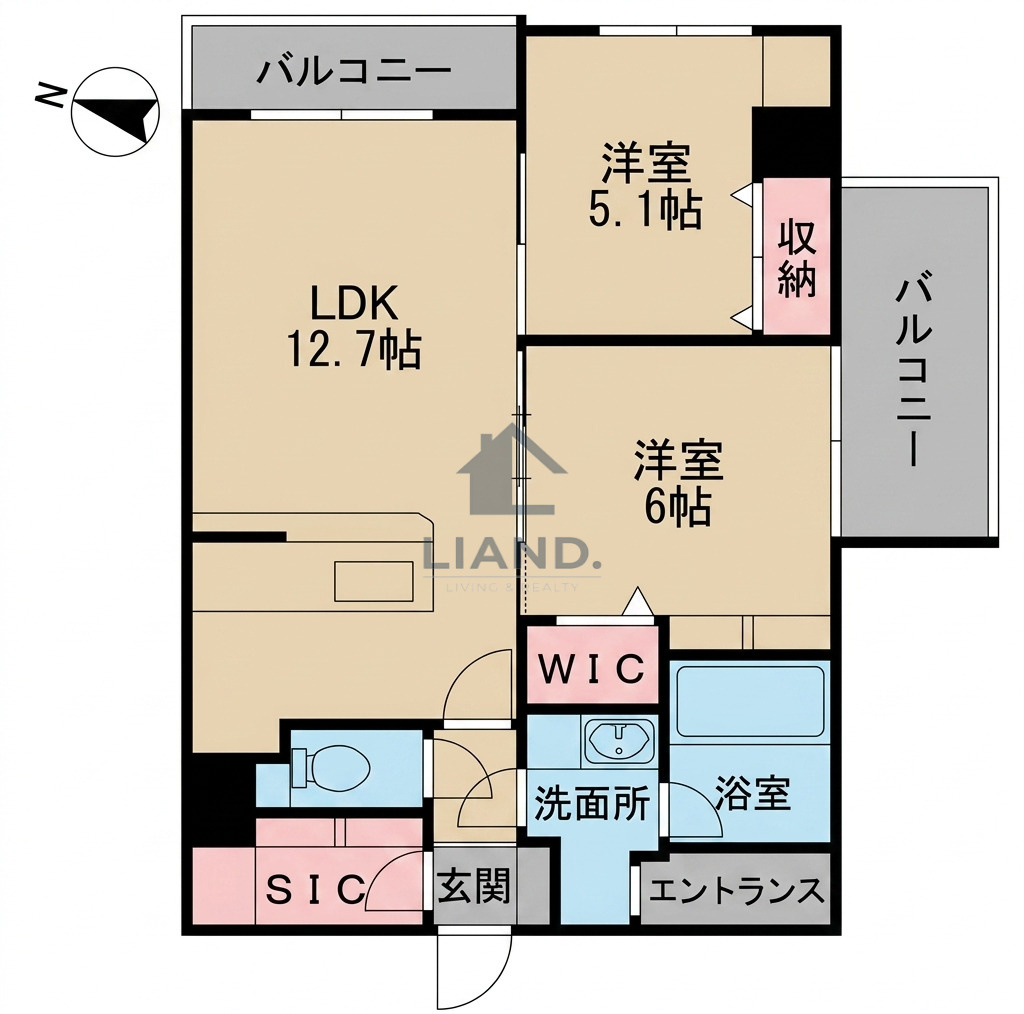 シャトーボヌール　馬出小学校区の間取り|シャトーボヌール