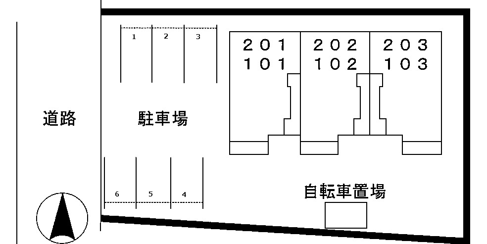 サンパテイークメゾンソレイユの区画図