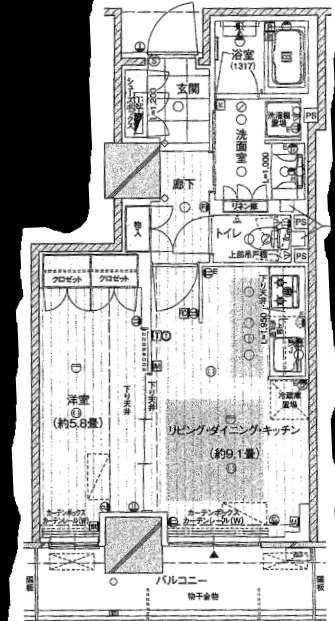 ブランズタワー・ウェリス心斎橋SOUTHの間取り
