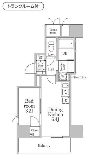 レジディア三軒茶屋Ⅲの間取り|間取りです