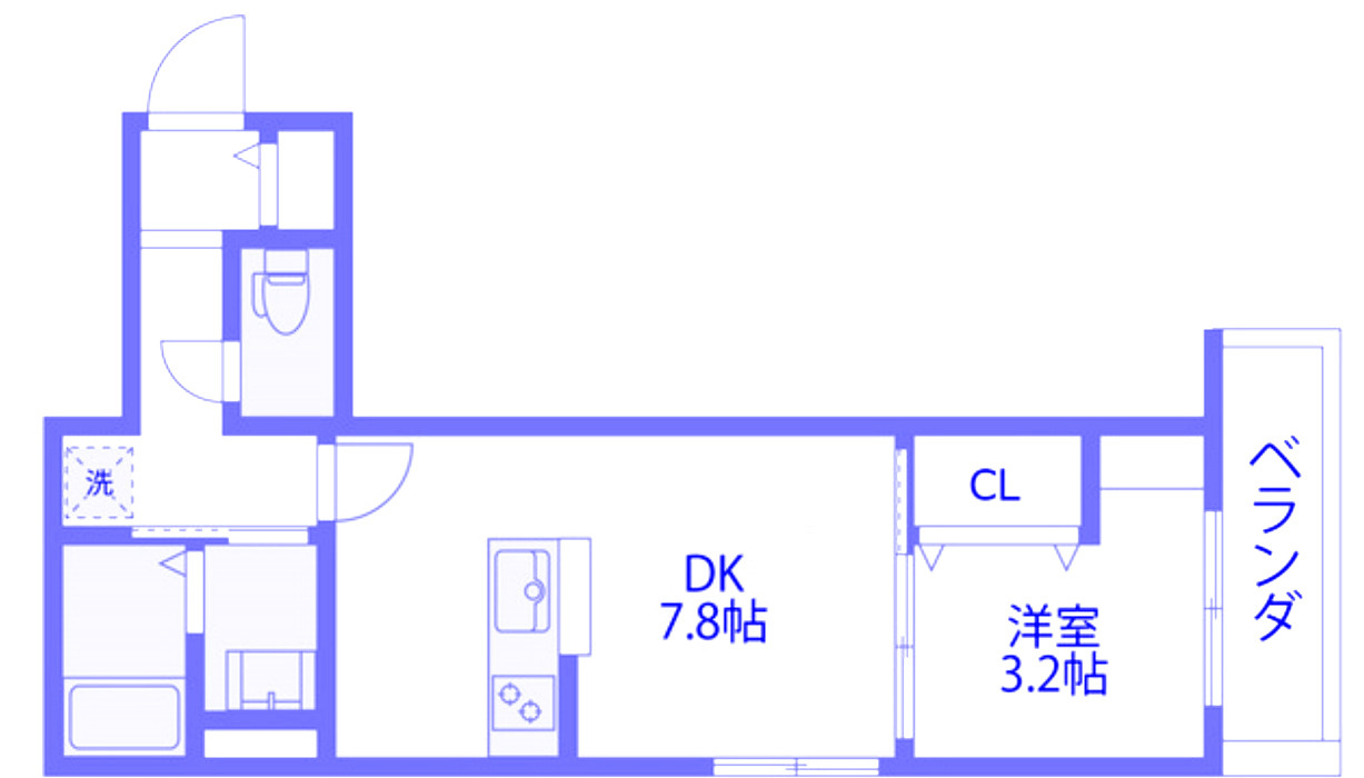 King＆Princess1番館の間取り
