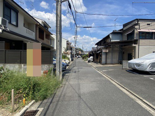 平野鳥居前町 新築戸建(3号地)の前面道路含む現地写真