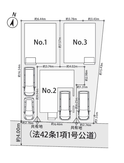 ◎茅ヶ崎市赤松町　新築戸建　2号棟の区画図|区画図◇