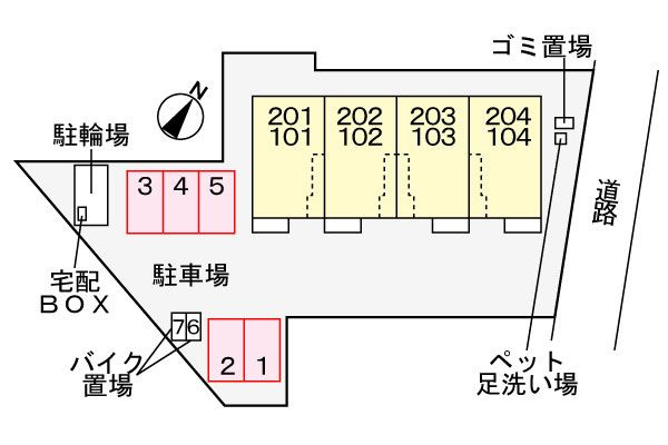 クリエイト北ノ台Ⅱの駐車場