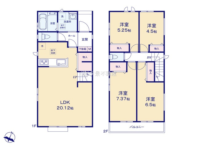 《仲介手数料無料》ふじみ野市亀久保３丁目3-64新築一戸建てハートフルタウンの間取り