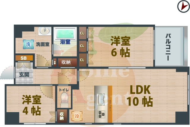 【間取り】 | プレミアコート桜台 | 2LDKのお部屋です。