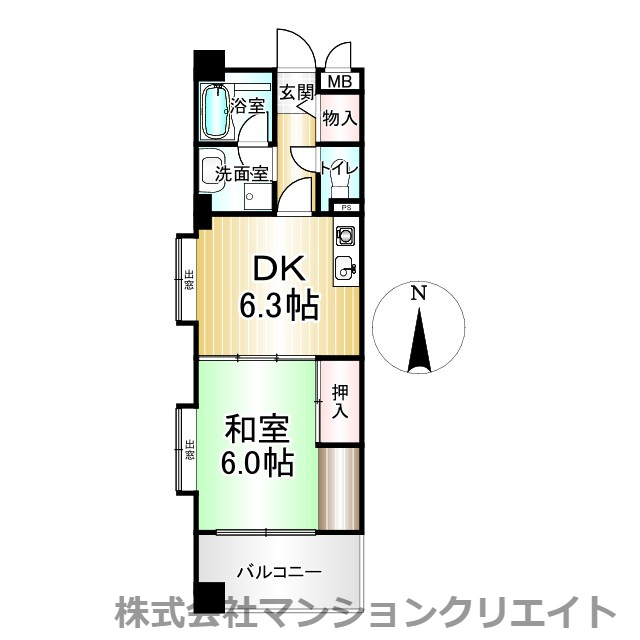 ダイアパレス西別院の間取り|現況と間取図が異なる場合は現況を優先とします。