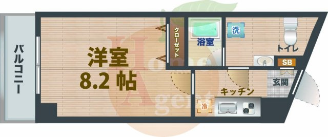 【間取り】 | フェルクルールプレスト荻窪 | 1Kのお部屋です。