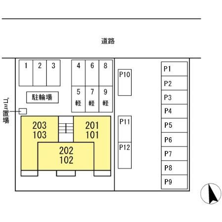サンハイム青江の区画図