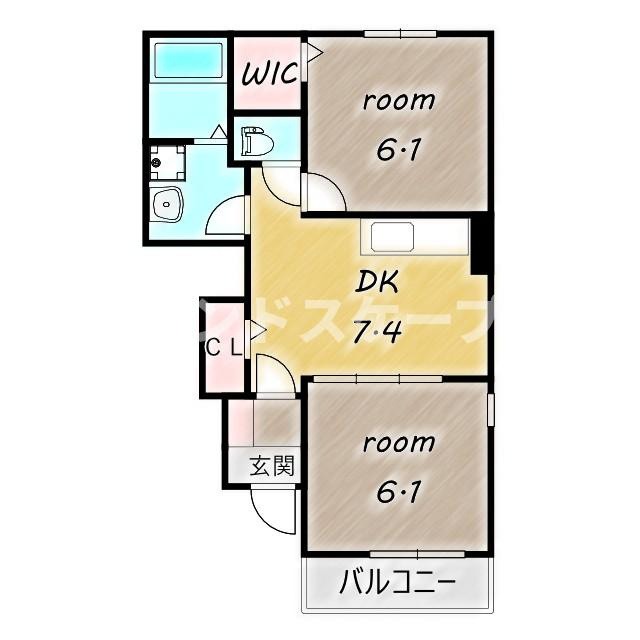プラシードｋｉ　Ⅱの間取り|高崎、前橋のお部屋探しはエンドスケープまで！お客様の理想お聞かせ下さい♪