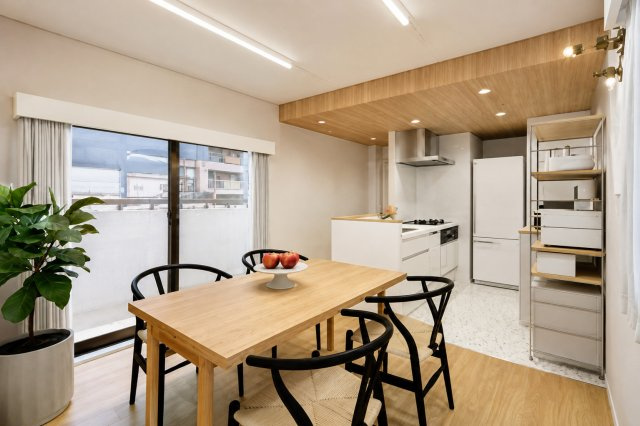 セントエルモお花茶屋の居間・リビング|■掲載写真はリノベーション施工例です。本物件の現況とは異なります。