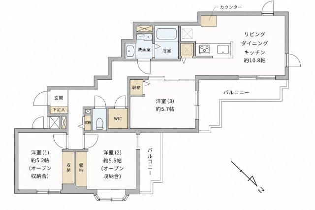 セントエルモお花茶屋の間取り|開放感・収納力・家事動線を兼ね備えた理想の住空間。