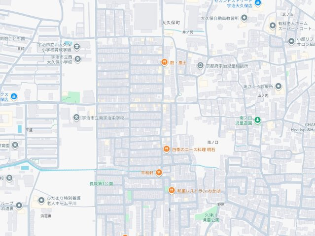 宇治市大久保町南ノ口　新築一戸建ての地図
