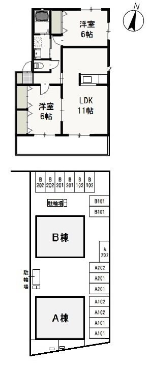 ペアフィールドＡ の間取り