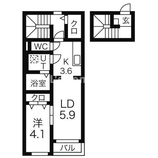 【間取り】 | サンライズ江合錦町