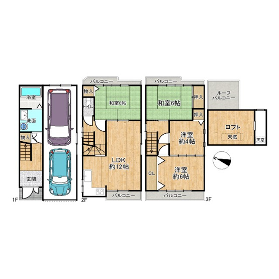 【間取り】 | 枚方市野村元町 戸建
