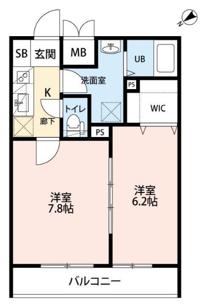 エフマーレ咲が丘の間取り